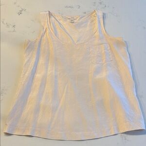 J. Crew Light Cream Silk Sleeveless Blouse